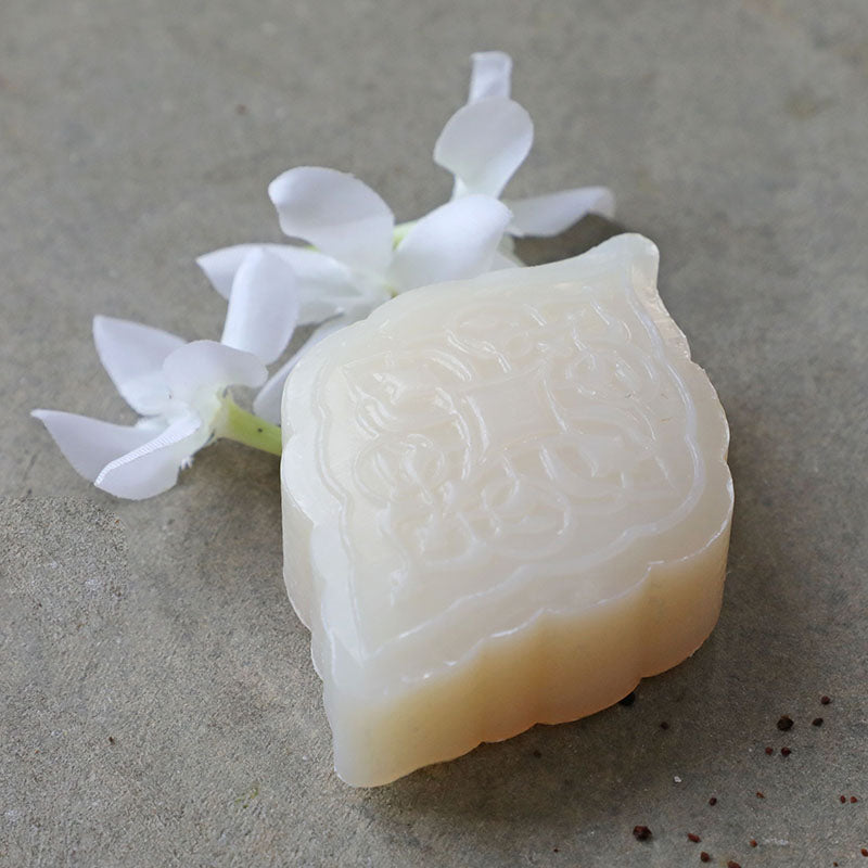 Jasmine of Arabia mini Ma'amoul soap - handcrafted soothing travel-size soap - Lebanese artisan bath product