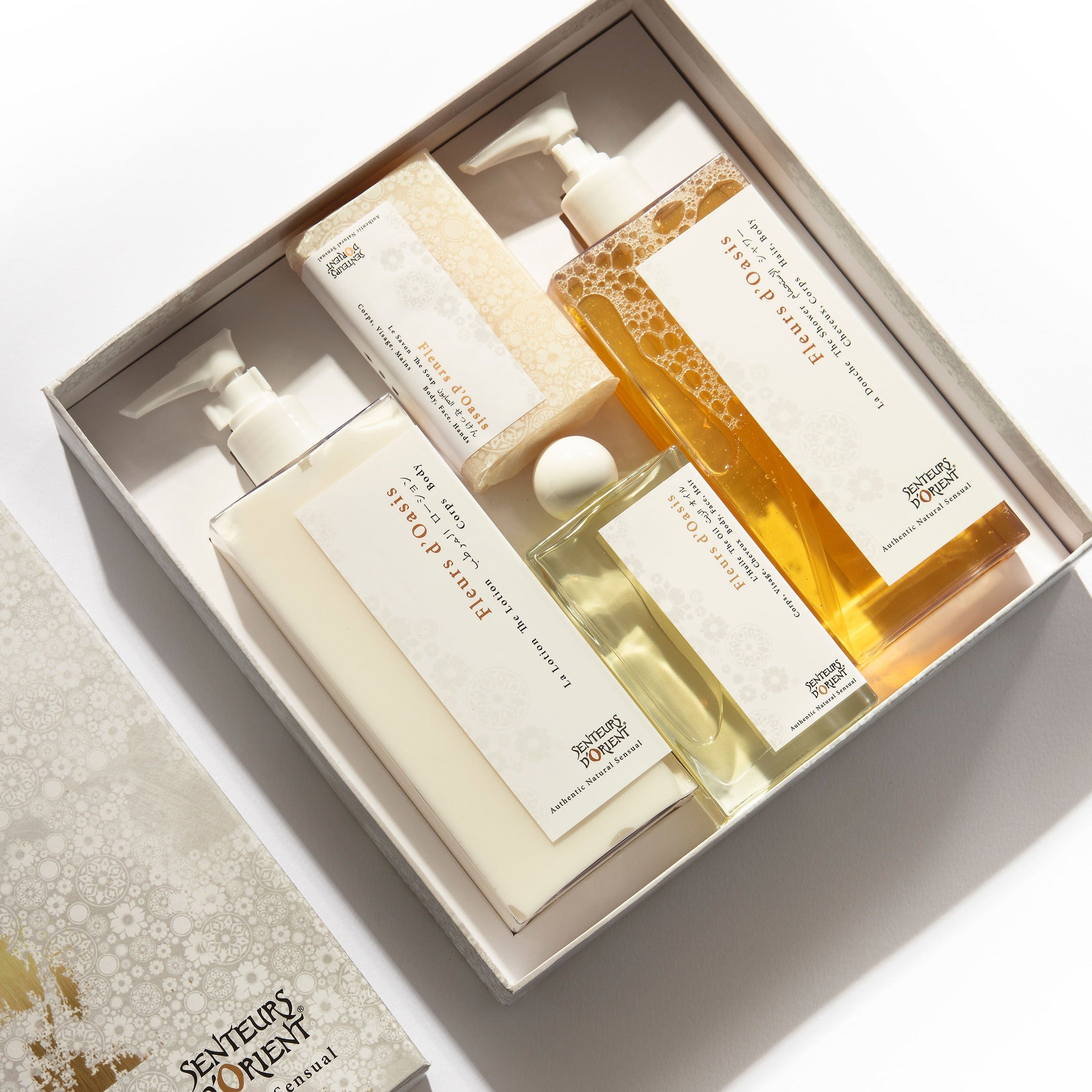 Fleurs d'Oasis hair and body gift set - natural wash and lotion duo with botanical extracts - luxury gift