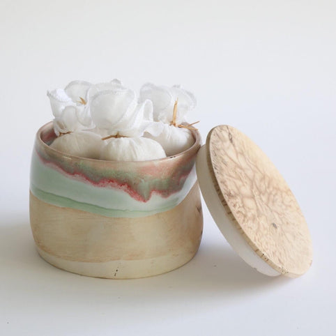 Ceramic Box with Jasmine Bath Salts