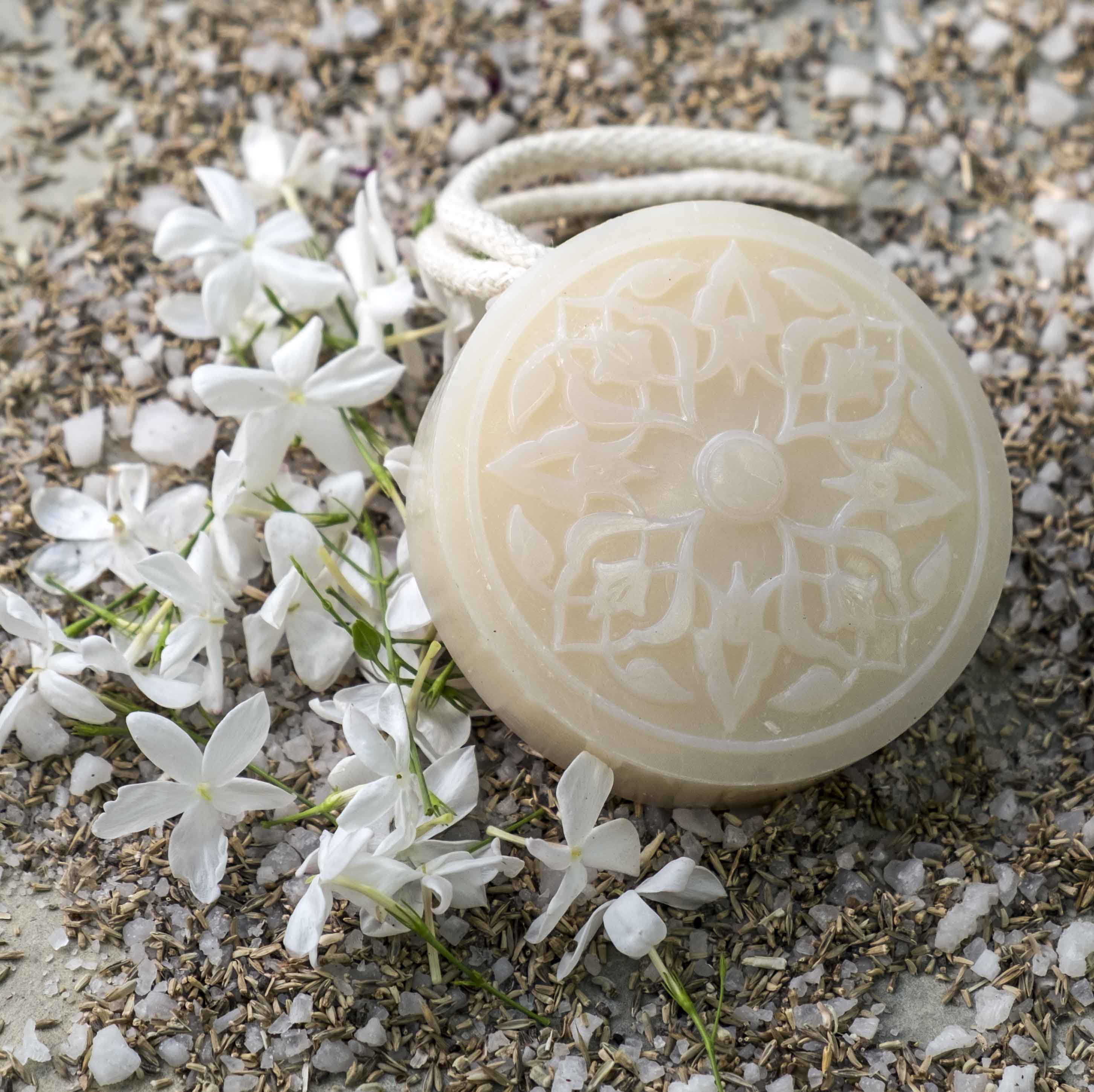 Jasmine of Arabia Hammam Soap on a Rope Senteurs d'Orient